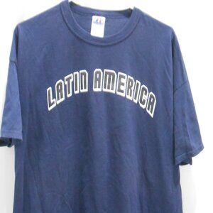 Russell Athletics Men's Navy Blue Short Sleeve Latin America T-shirt Size-XXL